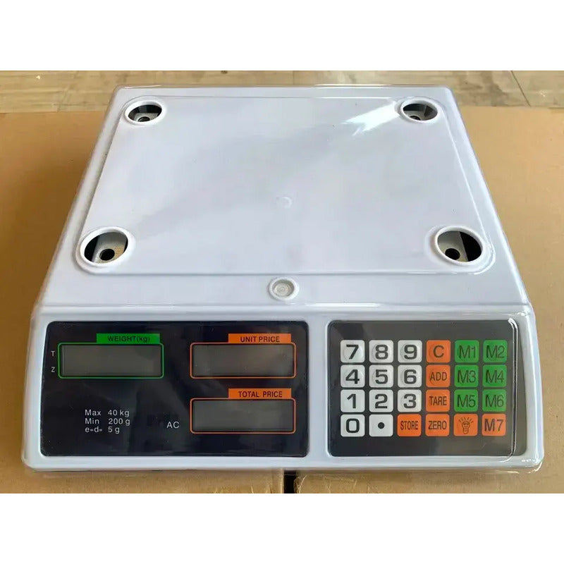 Balanza Pesa Digital 40kg Con Bandeja Gris