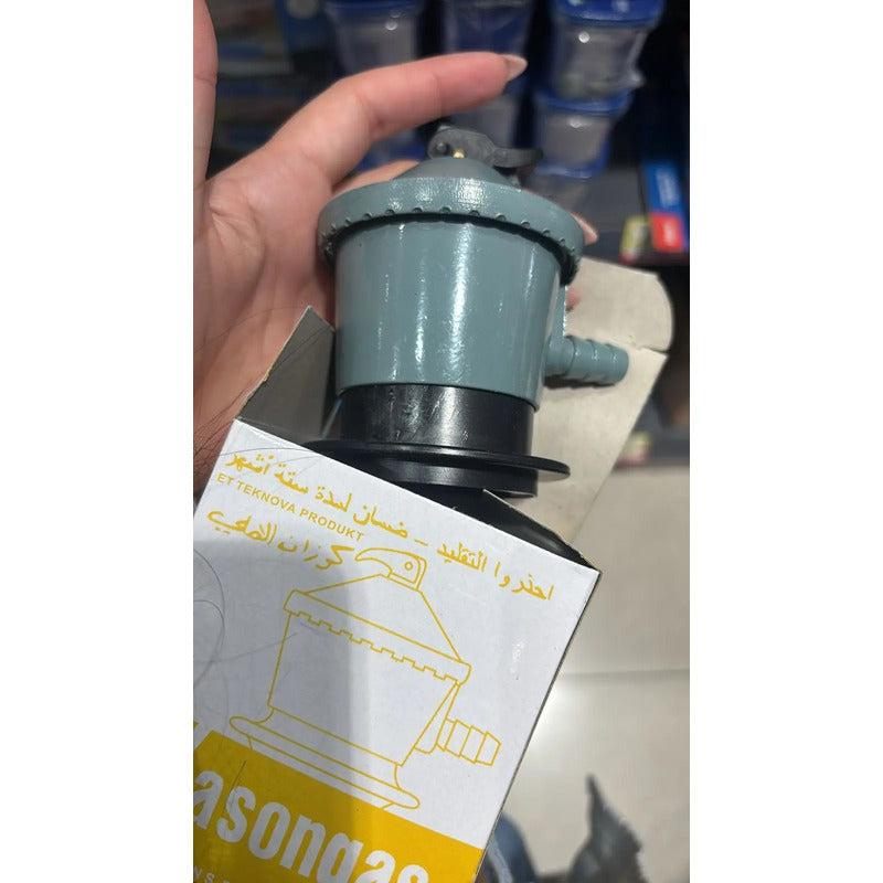 Regulador De Gas 29mbar Valvula De Gas Regulador Gas Fogon Turquesa 15 Kg
