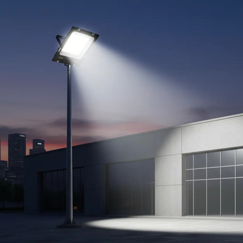 Foco Reflector Proyector Electrico Led400w Impermeable 6500k Negro