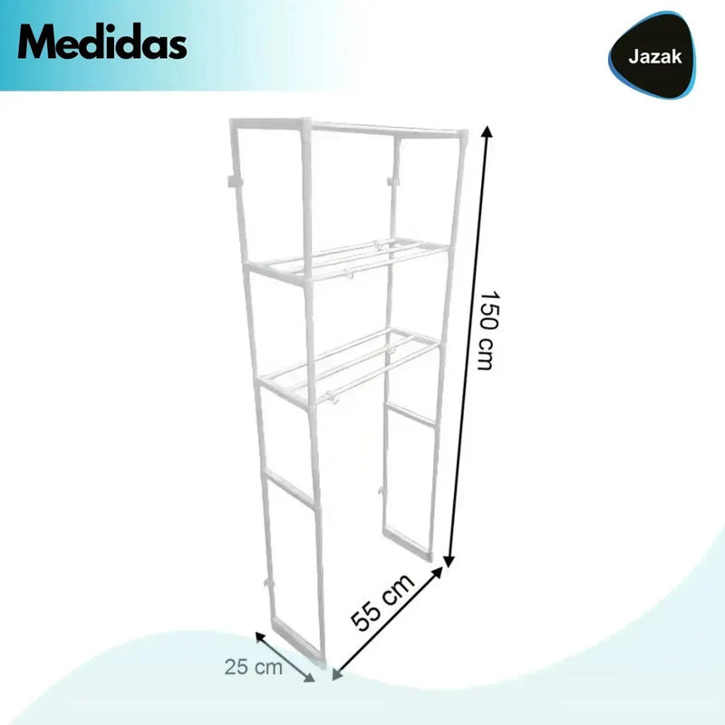 Organizador De Baño Tiene 3 Pisos P/ Ahorrar Espacio Premium Blanco