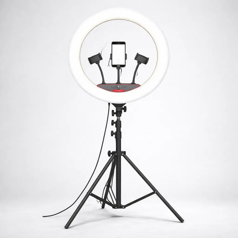 Aro De Luz Led Suave Para Fotografia Con Soportes Celular Fi Negro Luz Cálida - Luz Fría Luz Amarilla