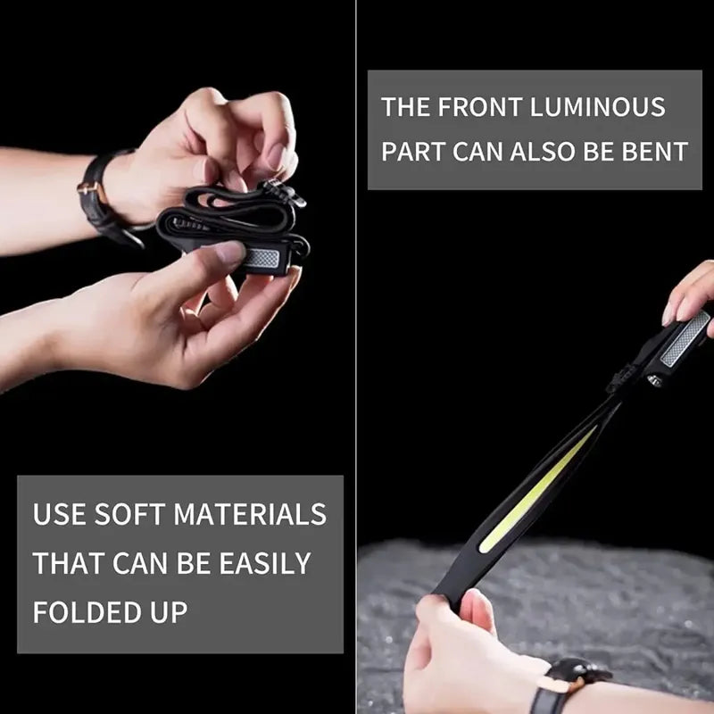 Linterna Led Cintillo Con Sensor Montado En La Cabeza Color Blanco