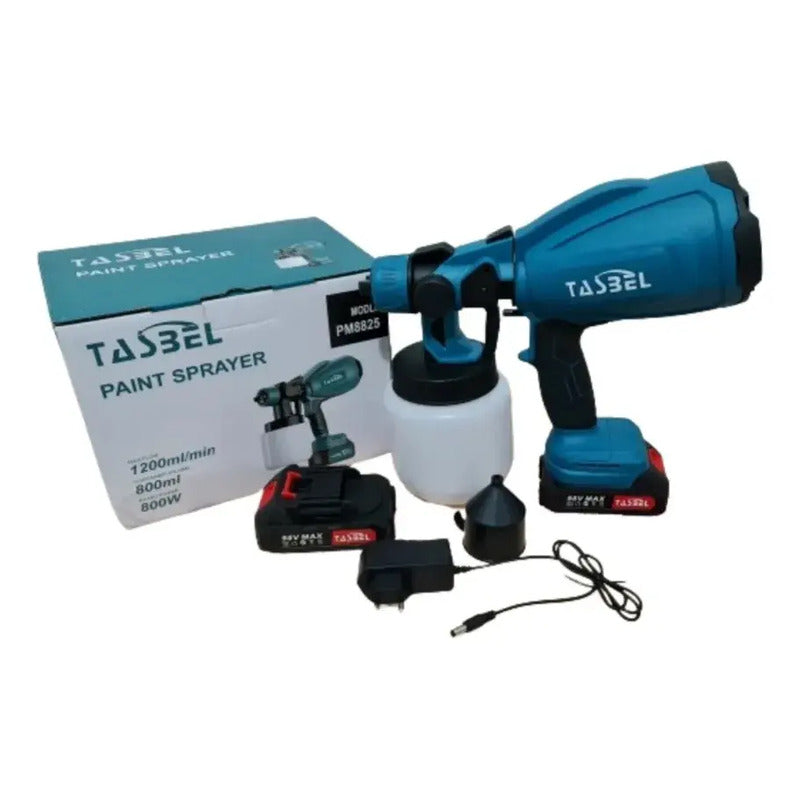 Pistola De Pulverización De Pintura Inalámbrica 68v 800ml Azul
