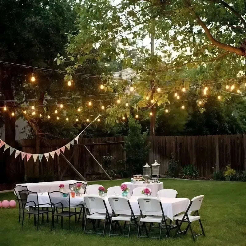 Guirnalda Luces Led Ampolletas E27 Incluidas 10m Decorativas Luces Cálida