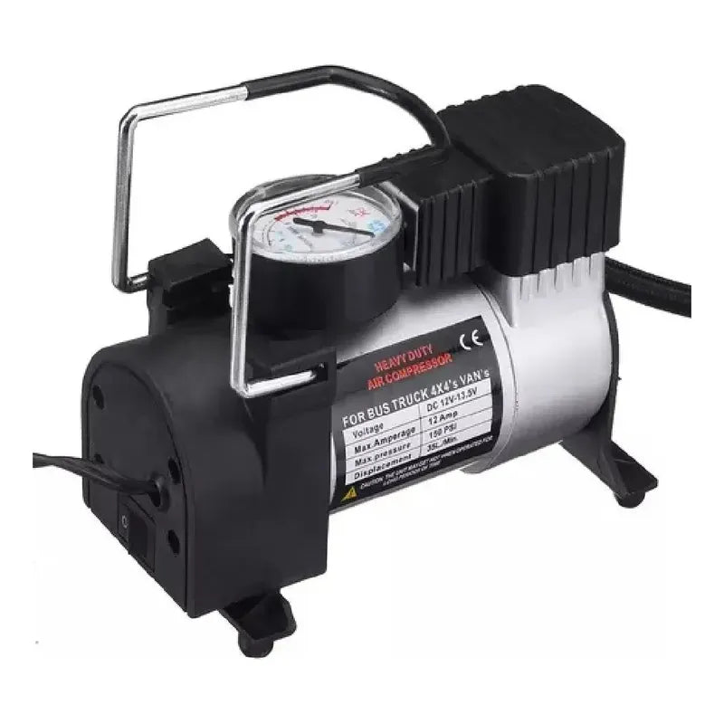 Compresor de Aire Portátil 12V 150 PSI Inflador Neumáticos Auto Moto Plateado FIGGOS