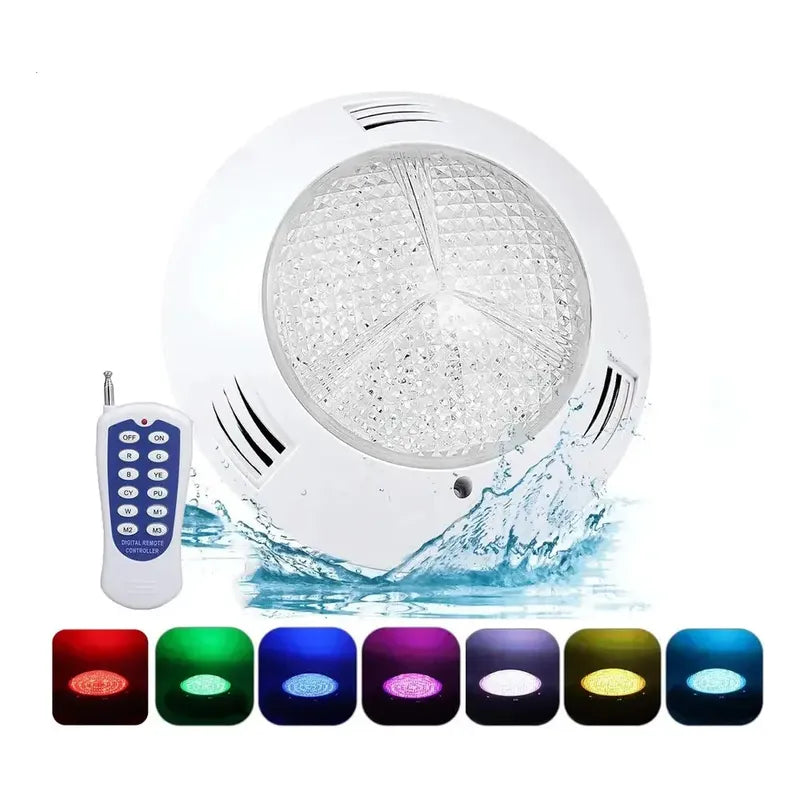 Figo Foco Piscina Genérica 9w 25cm Blanco Led Subacuático, Luz Subacuática Ip68 A Prueba De Agua Rgb Con , Focos... Blanco Frío Blanco Frío