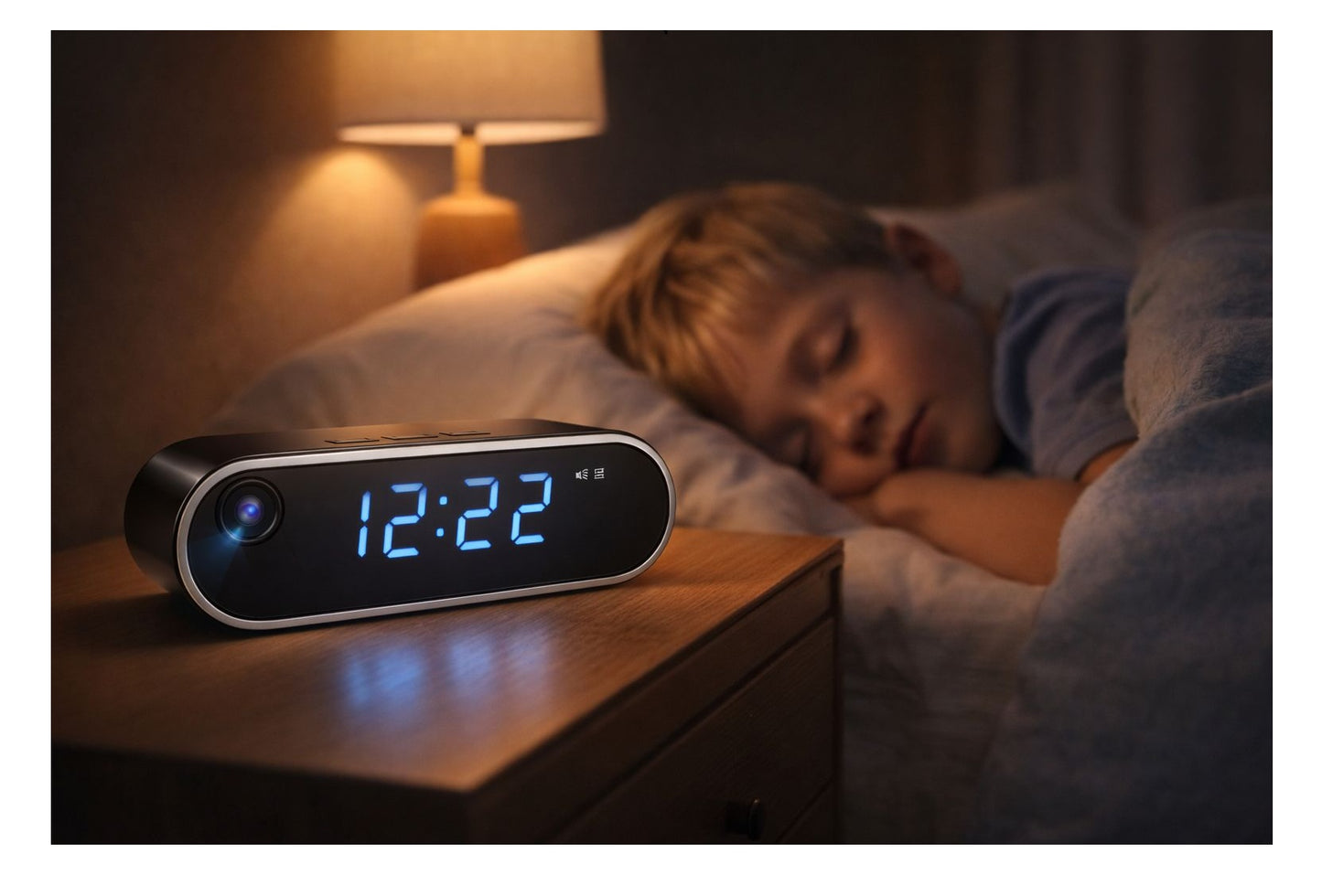 Reloj Despertador Cámara Oculta 1080 Wifi Detecta Movimiento