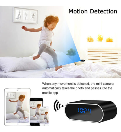 Reloj Despertador Cámara Oculta 1080 Wifi Detecta Movimiento