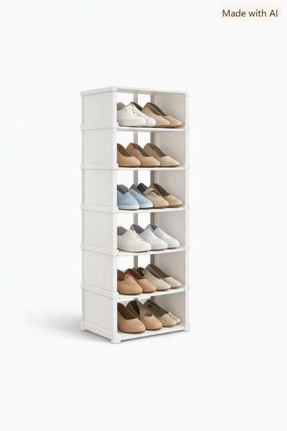 Zapatera Plegable De 6 Niveles Organizador De Almacenamiento Blanco