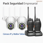 PACK SEGURIDAD EMPRESARIAL – 2 Cámara IP + 2 Radios Baofeng para Guardias