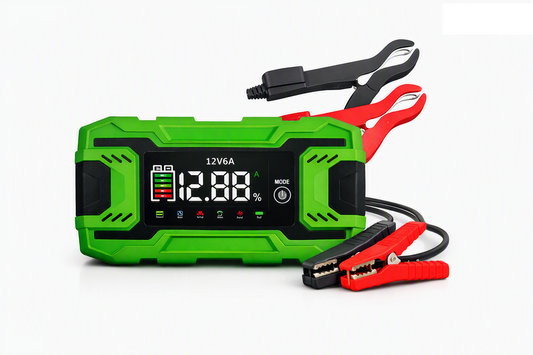 Cargador de Batería Inteligente 12V Reparación, Diagnóstico y Carga para Auto y Moto