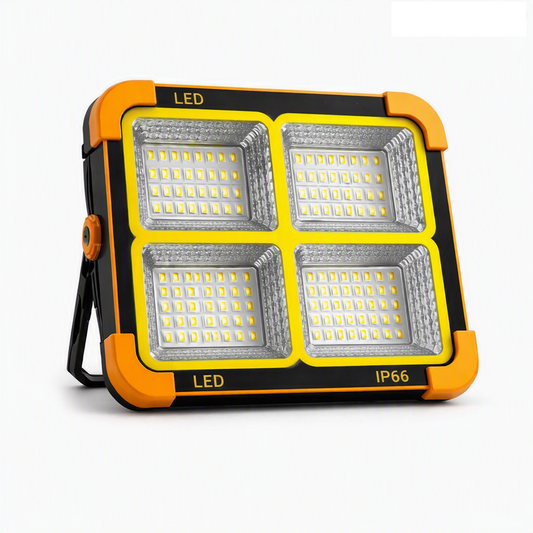 Foco Solar LED Portatil Recargable Luz de Emergencia Corte de Luz Camping Taller Exterior IP66
