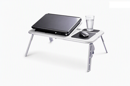 Mesa Plegable E-Table Notebook Cama Sofa Escritorio Portatil Laptop Portavaso y Area de Mouse