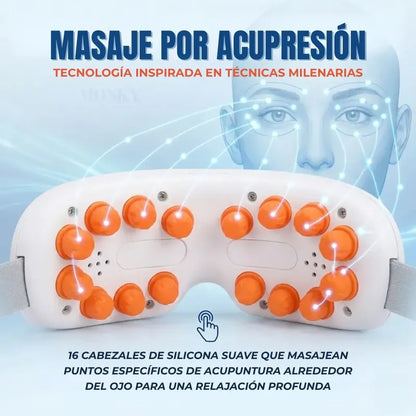 Masajeador Ocular Inteligente Con Compresión Y Calor Para Aliviar La Fatiga Y Ojeras Figoimport Blanco