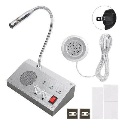 Citofono Microfono Intercomunicador Banco Caja 2 Vias Gris