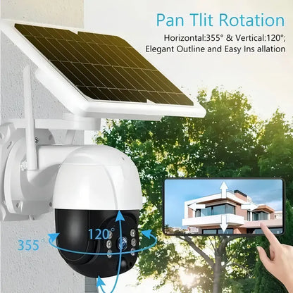 Camara Ip Solar Seguridad Wifi Exterior Hd 1080p Nocturna Color Blanco