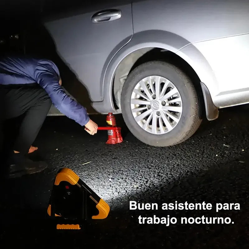 Triángulo De Seguridad Figo Con Luces Led Solares Y Soporte Para Camioneta