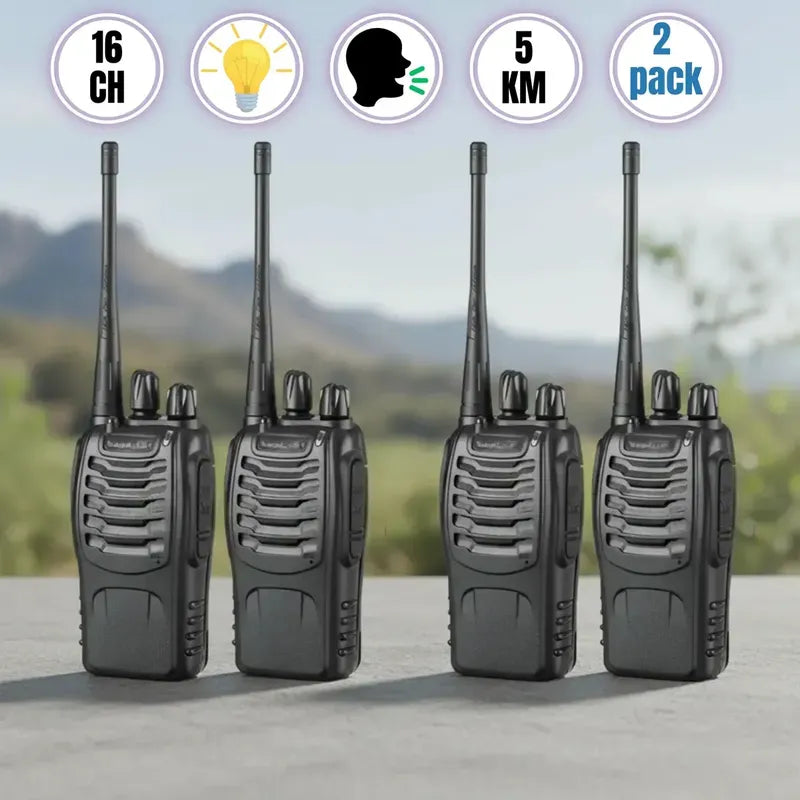 Walkie Talkie Baofeng 888-s Radio Transmisor Doble Negro