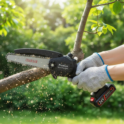 Moto Sierra Eléctrica De Mano Inalámbrica Madera 36v  Azul