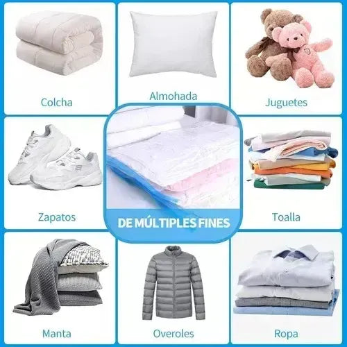 Bolsa Al Vacío Figostore 70-110 70x110cm Pack 6 Ropa Aspiradora