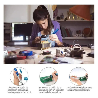 Kit Cautín Soldador Profesional Para Electrónica 60w