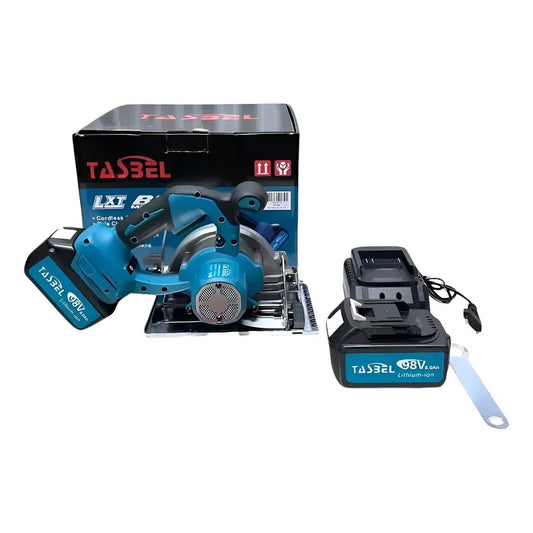 Sierra Circular Eléctrica Recargable Con Batería 98v Azul Petróleo 50hz