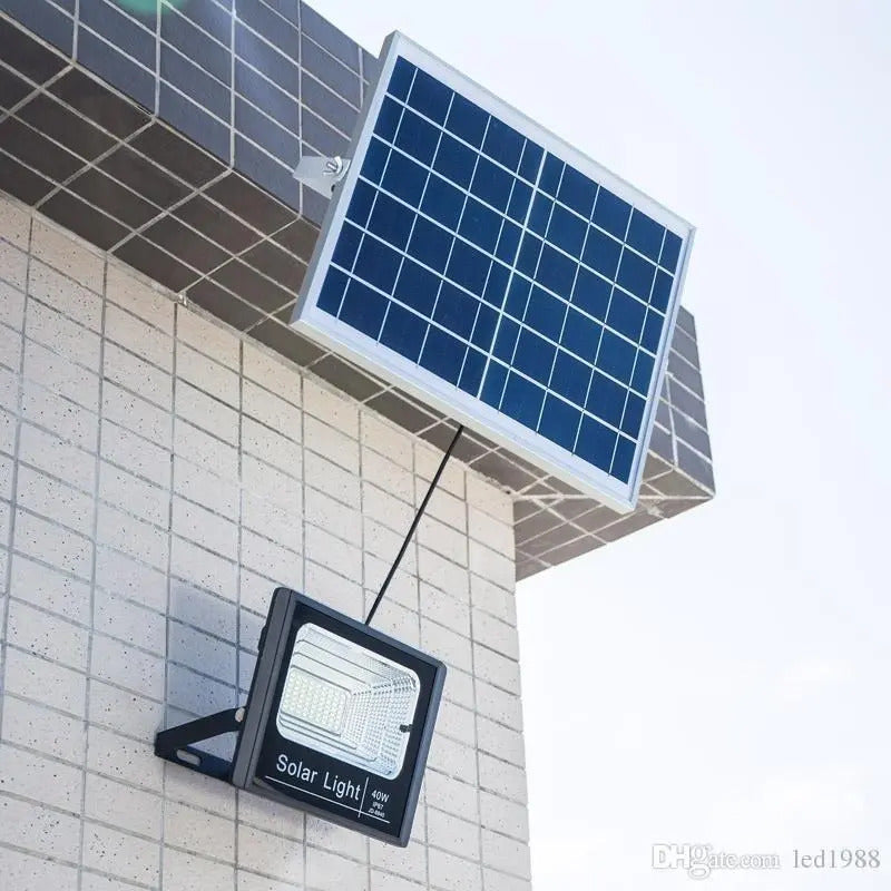 Foco Led Solar 100w Luminaria + Control Remoto Y Panel