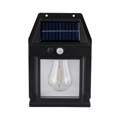 Lámpara De Pared Solar Para Exteriores, Led, Colonial, Vinta Estructura Negro