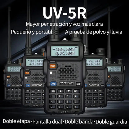 Walkie Talkie Baofeng Uv-5r Largo Alcance 10km 128 Canales Negro