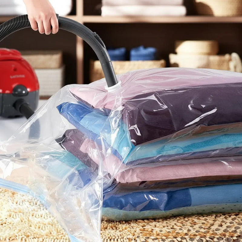 Bolsas Al Vacio Comprimir Ropa Ahorra Espacio 68x98 Pack 12