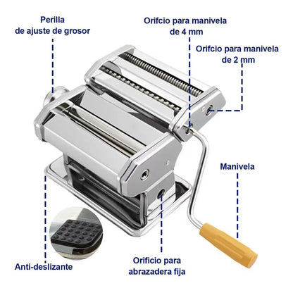 Maquina Para Hacer Pastas Caseras Fideos Acero Color Gris