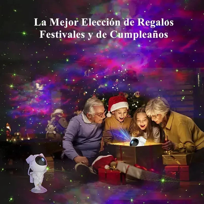Lámpara Astronauta Proyector Láser Led Star Night Light Negro
