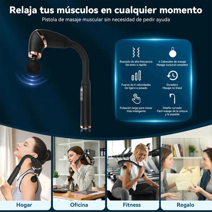 Pistola De Masaje Con Mango Extendido Mejorado Gun