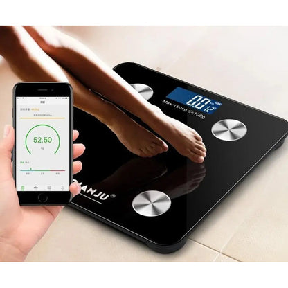 Pesa Balanza Digital Arca Bluetooth Baño Con App Negro Vidrio Hasta 180kg