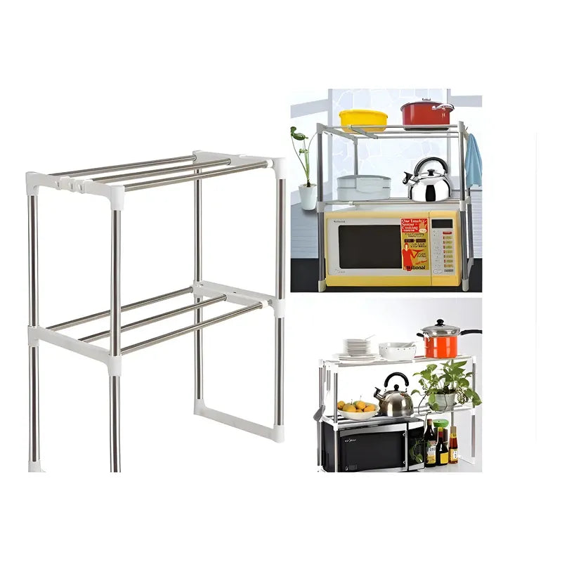 Estante De Cocina Para Horno Microondas Hogar Plateado