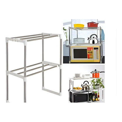 Estante De Cocina Para Horno Microondas Hogar Plateado