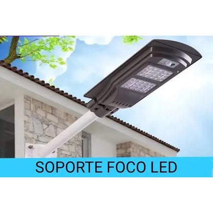 Soporte 50cm Para Focos Led Solares Exteriores Resistente Blanco Blanco Frío