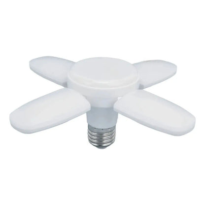 Ampolleta Led 28w Plegable De 4 Aspas Para Techo, Con Ángulo Ajustable Y Control Remoto Blanco Frío