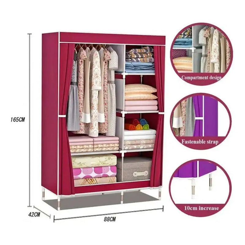 Practico Armario Closet Ropero Armable Grande Organizador