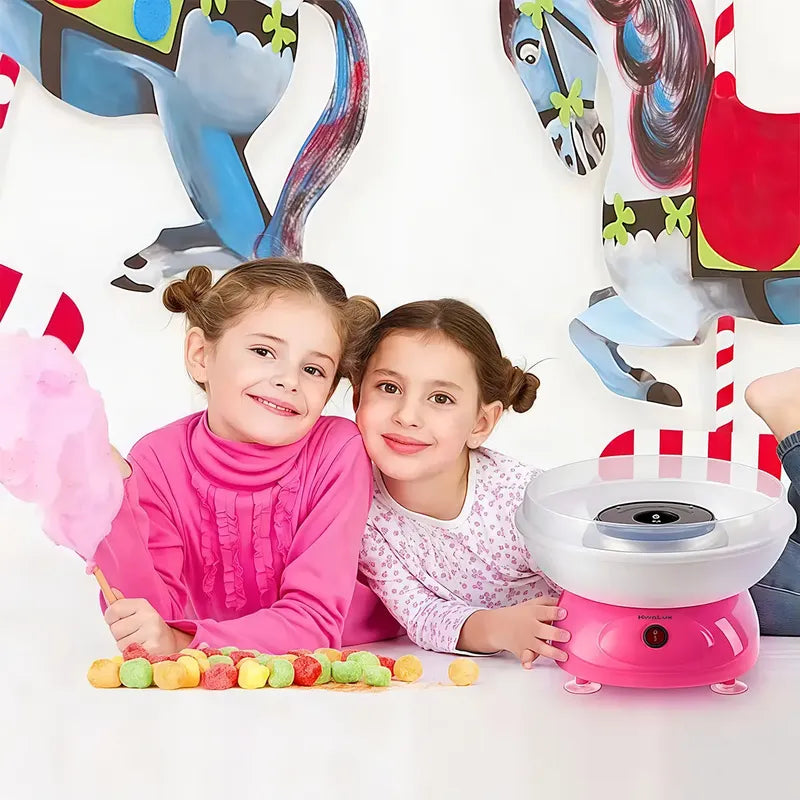 Máquina De Algodón De Azúcar Eléctrica Figoimport Rosa De 500w Para Postres