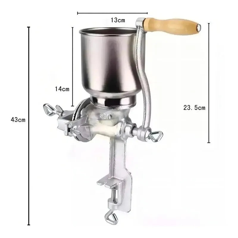 Molino Moledor Manual Metálico Choclo Maiz Cafe Cereal Arroz Metal