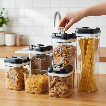 Juego De Recipientes Herméticos Para Alimentos 7 Unidades