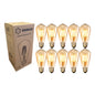 Pack 10 Ampolletas Filamento Led Vintage E27, 4w De Luz Cálida Blanco Cálido