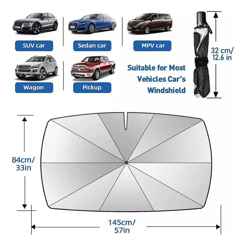 Paraguas Protector Solar Tasbel Auto/camioneta Uv