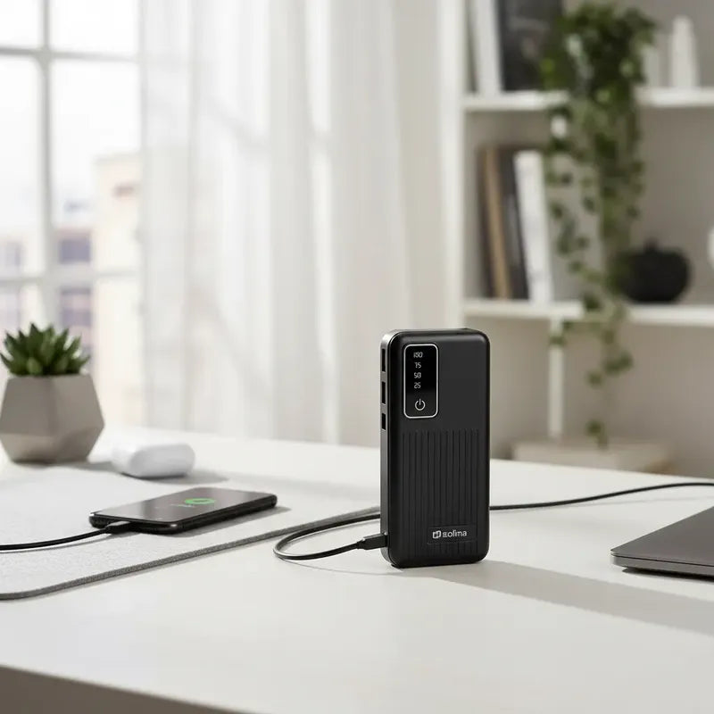 Bateria Externa 20000mah Power Bank Tres Salidas Usb Led Variado