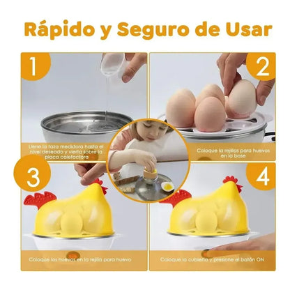 Maquina Hervidor De Huevos Cocina Hogar Amarillo