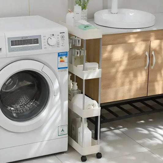 Carrito Organizador 4 Estantes Con Ruedas Para Cocina Blanco