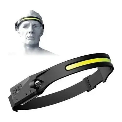 Linterna Led Cintillo Con Sensor Montado En La Cabeza Color Blanco
