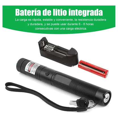 Puntero Laser Verde Astronómico Batería 10.000 Mw + Llave