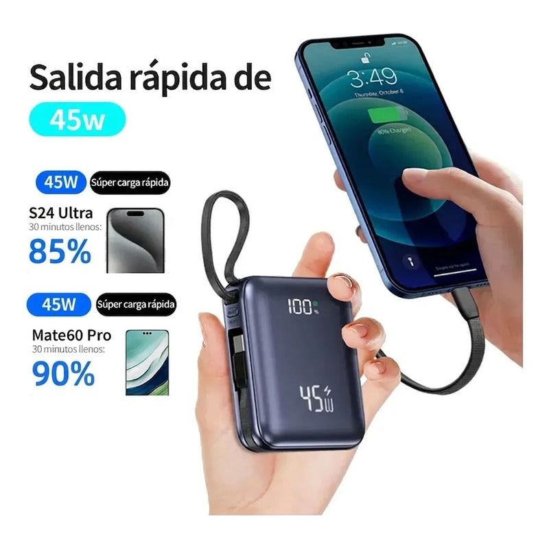 Powerbank Vidvie 20000mah 45w Carga Rapida Carga Inteligente Negro